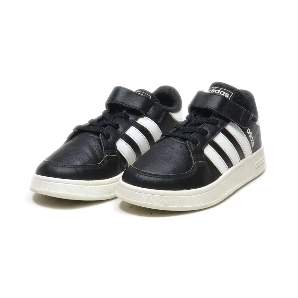 Adidas Breaknet Sneakers Leather Black Colour For Kids