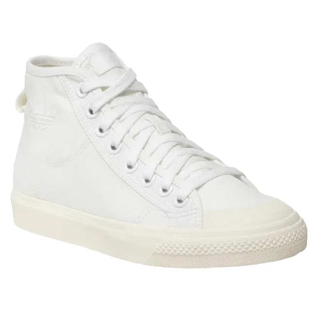 Adidas Originals scarpa sneakers alta in tela da uomo Nizza Hi H01110 bianco