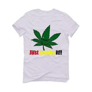 Air Jordan 4 Rasta White T-Shirt (Just smoke it!!)