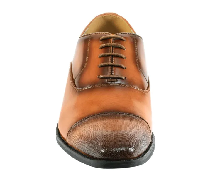 Amali Shoes Conrad Tan Men’s Pu Leather Oxfords
