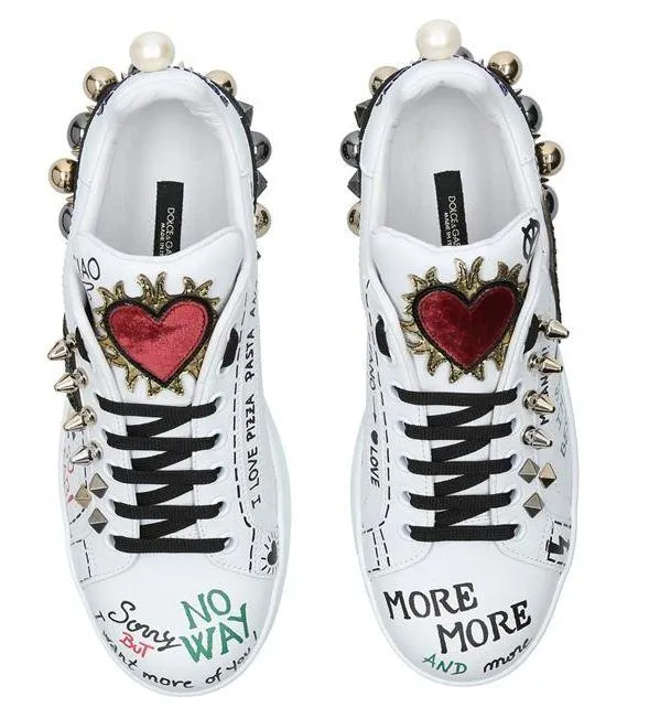 Appliqué Portofino Music Note Sneakers