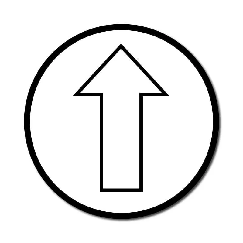 Arrow, Vinyl Circular Sticker, 10 pack – 105mm and 300mm, Various Colours Available