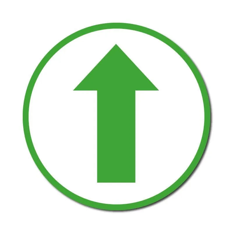 Arrow, Vinyl Circular Sticker, 10 pack – 105mm and 300mm, Various Colours Available
