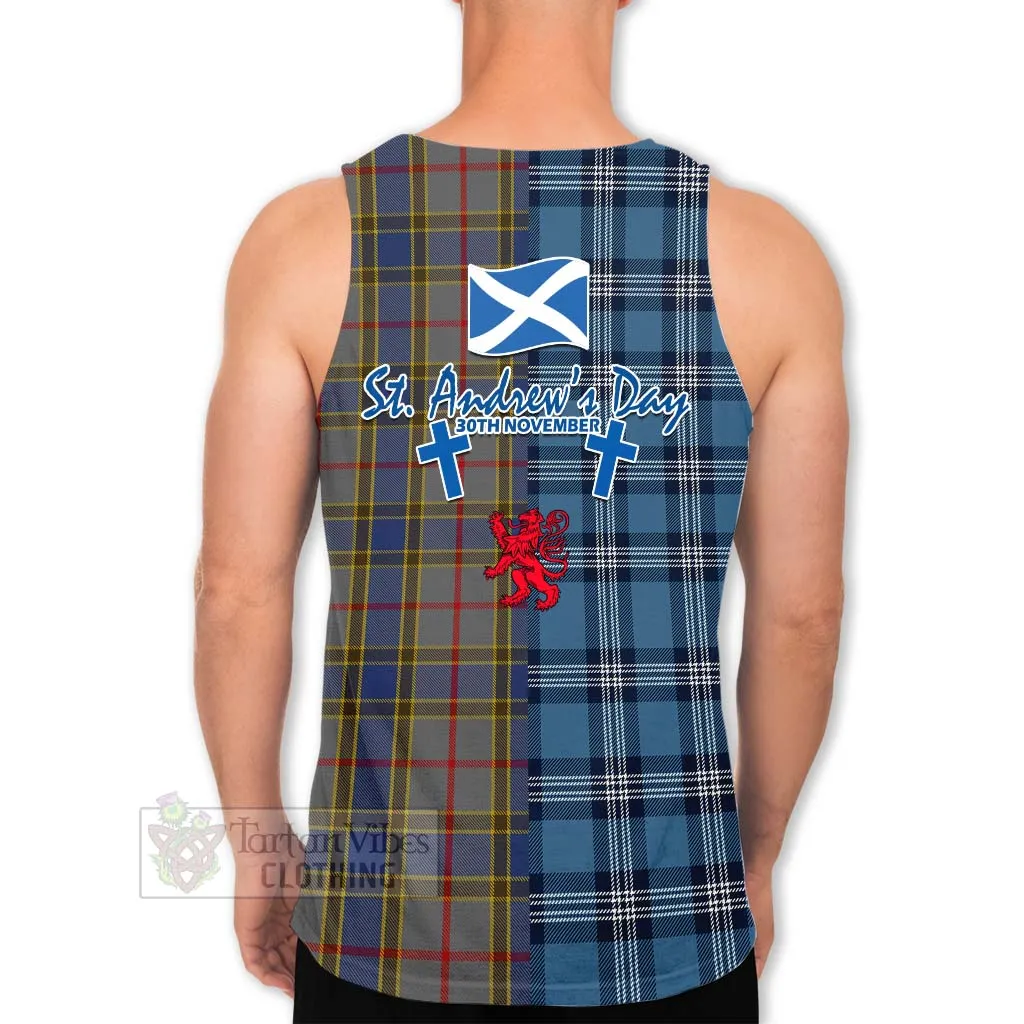Balfour Tartan Men's Tank Top Happy St. Andrew's Day Half Tartan Style