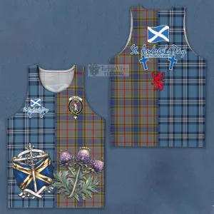 Balfour Tartan Men's Tank Top Happy St. Andrew's Day Half Tartan Style