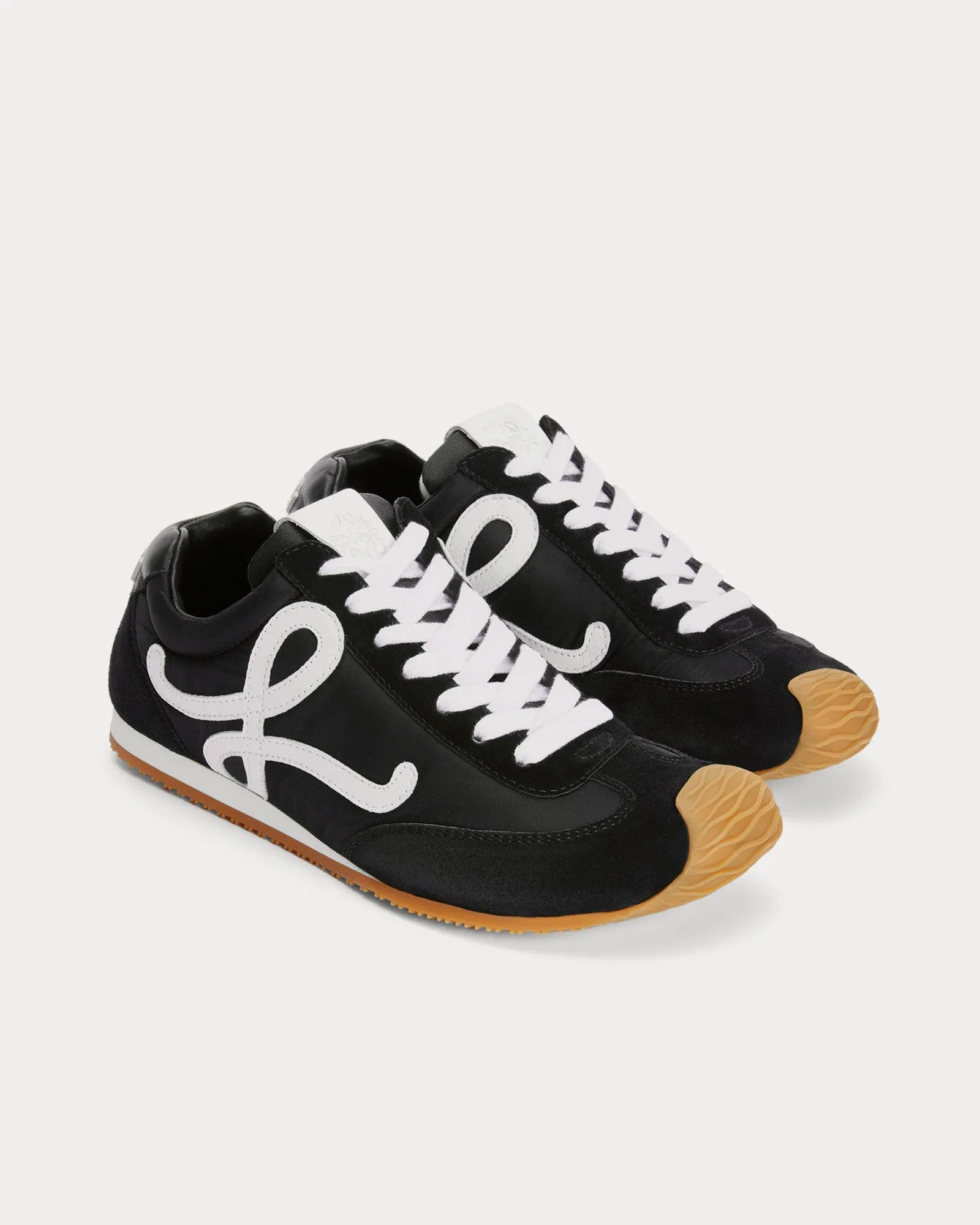 Ballet Runner 2.0 Nylon & Calfskin Black / White Low Top Sneakers