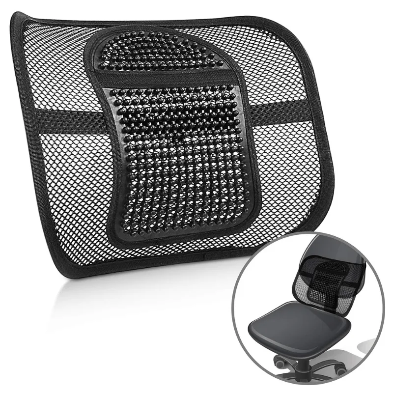 Breathable Ice Silk Car Seat Back Cushion with Lumbar Support