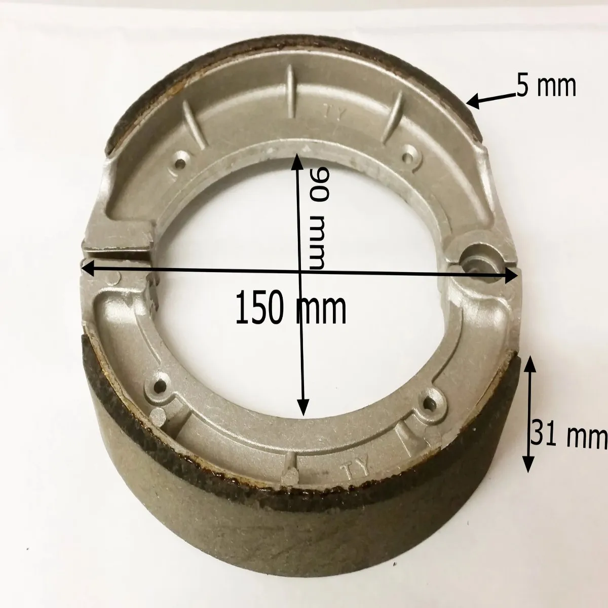 BS003 REAR DRUM BRAKE SHOES FOR BASHAN BS200S- 3 200CC QUAD BIKE