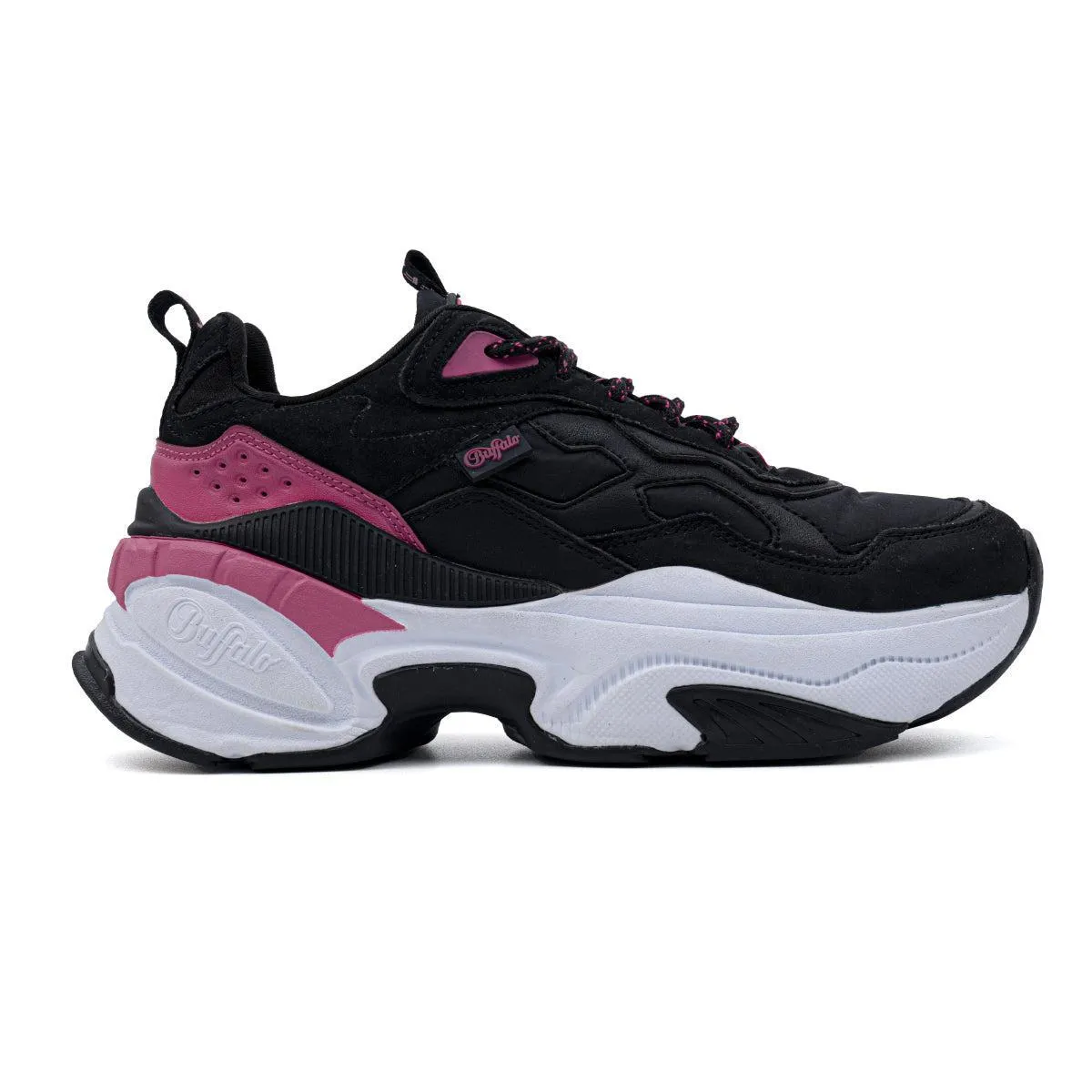 Buffalo Crevis P1 Lifestyle Low-Top Sneakers Leather Black Colour For Women