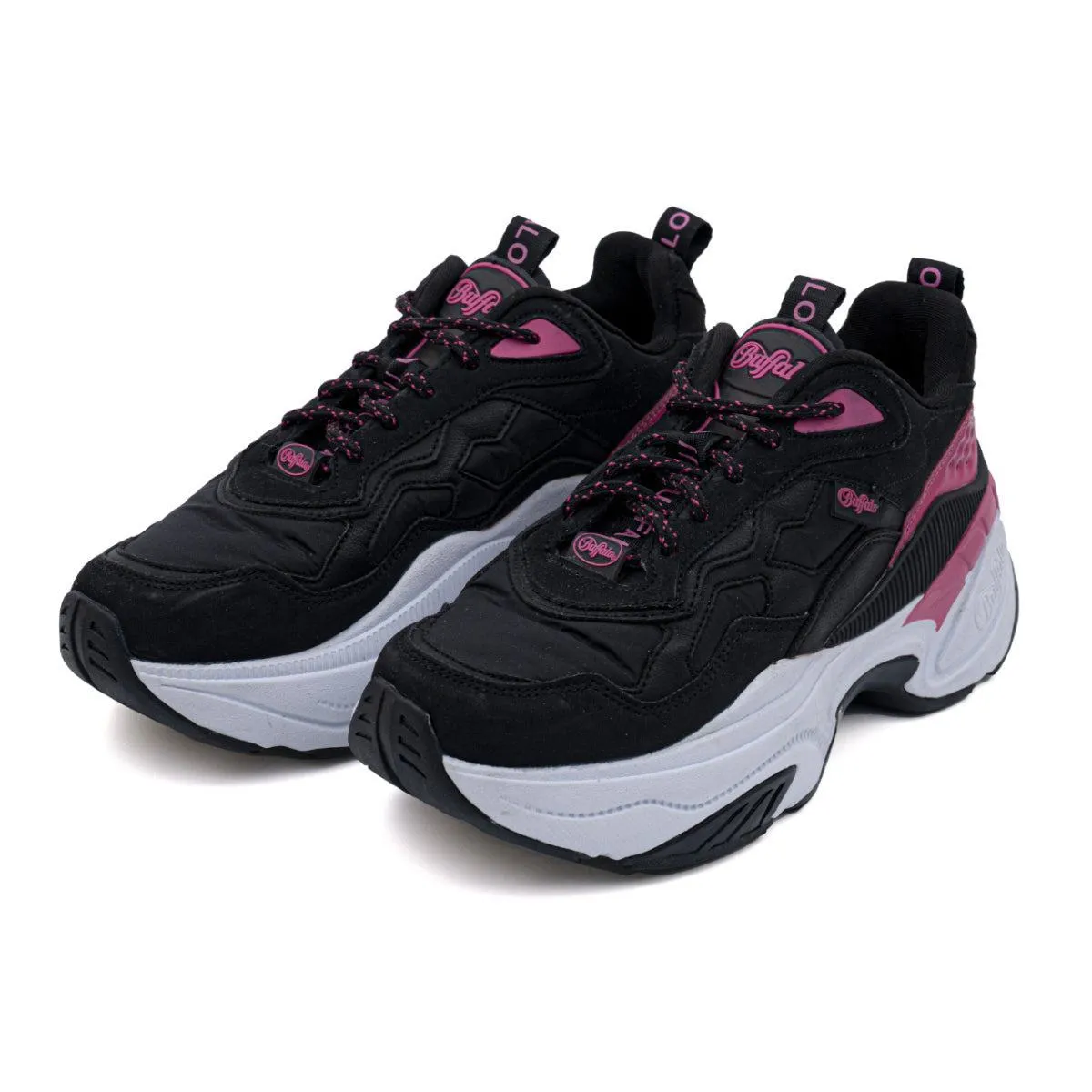 Buffalo Crevis P1 Lifestyle Low-Top Sneakers Leather Black Colour For Women