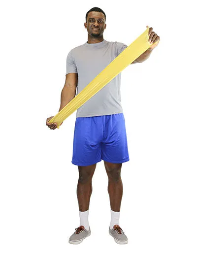 CanDo Low Powder Exercise Band - Twin-Pak - 100 yard (2 x 50 yard rolls) - Red - light