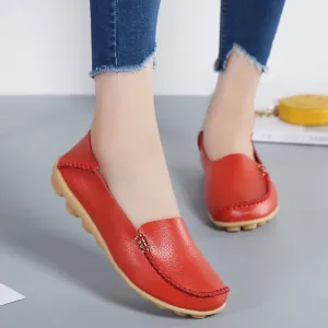 Cilool Round Head Comfy Flat Walking Shoes