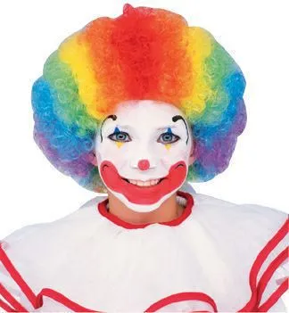 Clown Multicoloured Wig for Adults