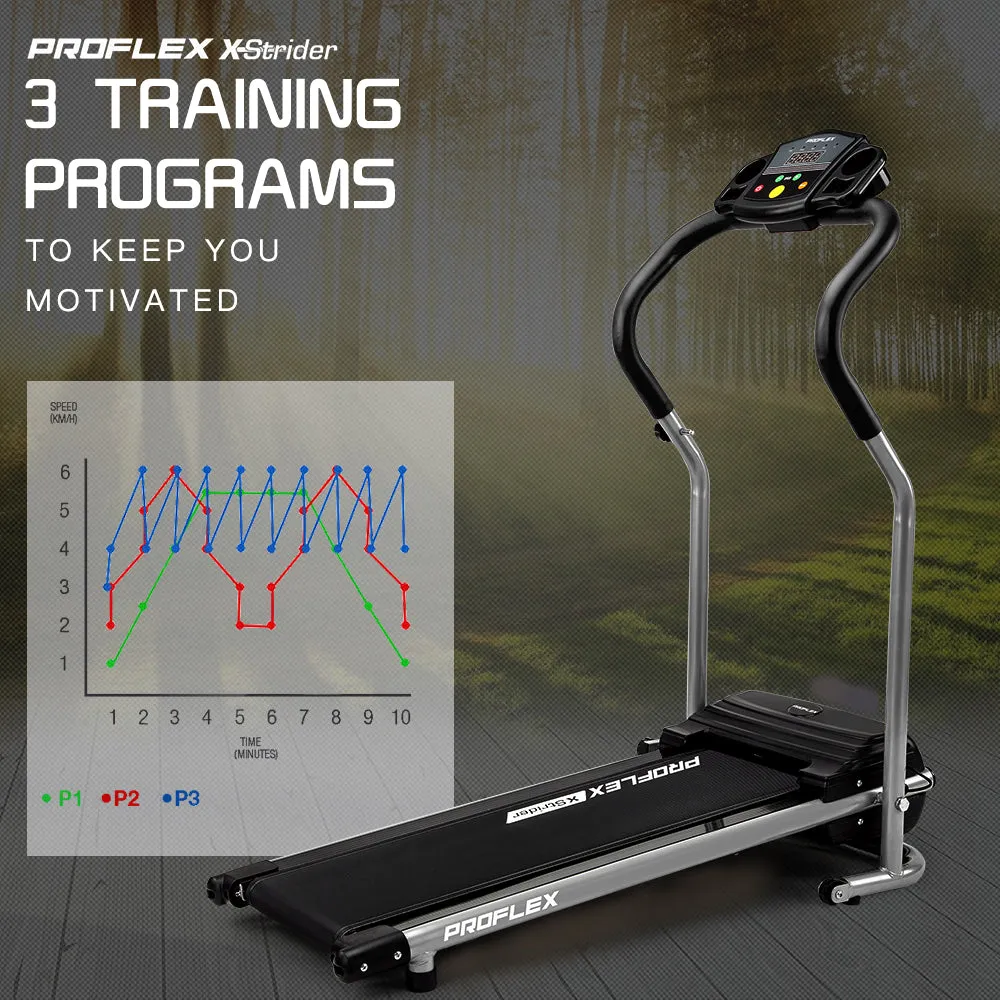 Compact Electric Treadmill w/ LED Display & 4 Programs - PROFLEX