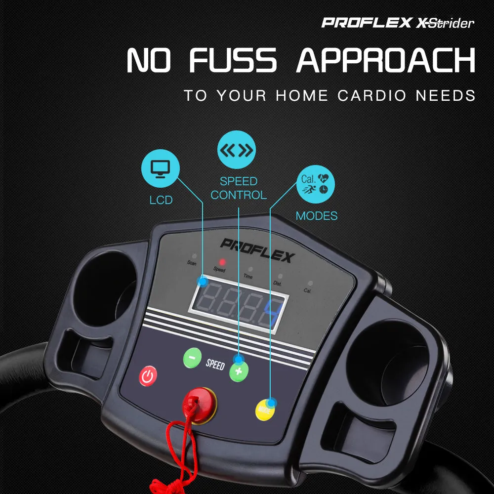Compact Electric Treadmill w/ LED Display & 4 Programs - PROFLEX
