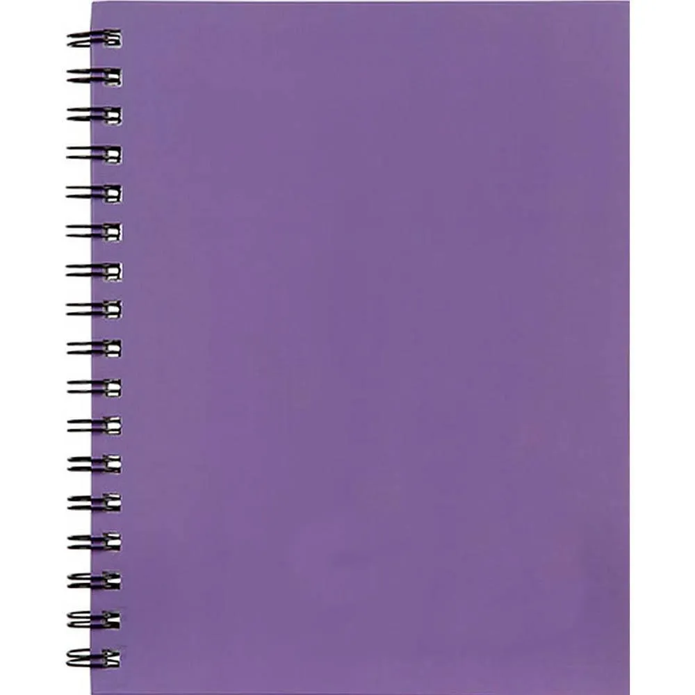 Cumberland Coloured Notebook Spiral Bound Feint Ruled 200 Leaf A7 Bright Assorted