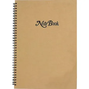 Cumberland Kraft Cover Notebook Spiral Bound Ruled 80 Leaf A6