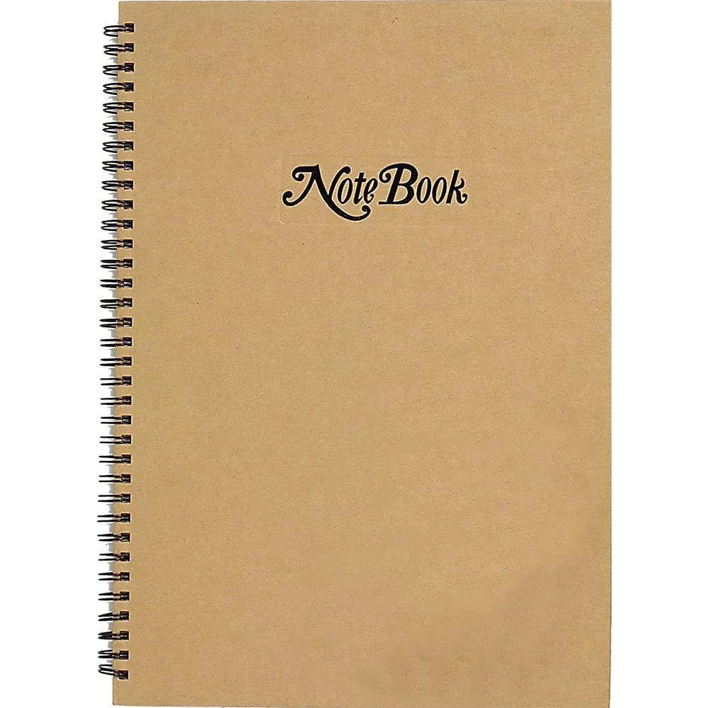 Cumberland Kraft Cover Notebook Spiral Bound Ruled 80 Leaf A6