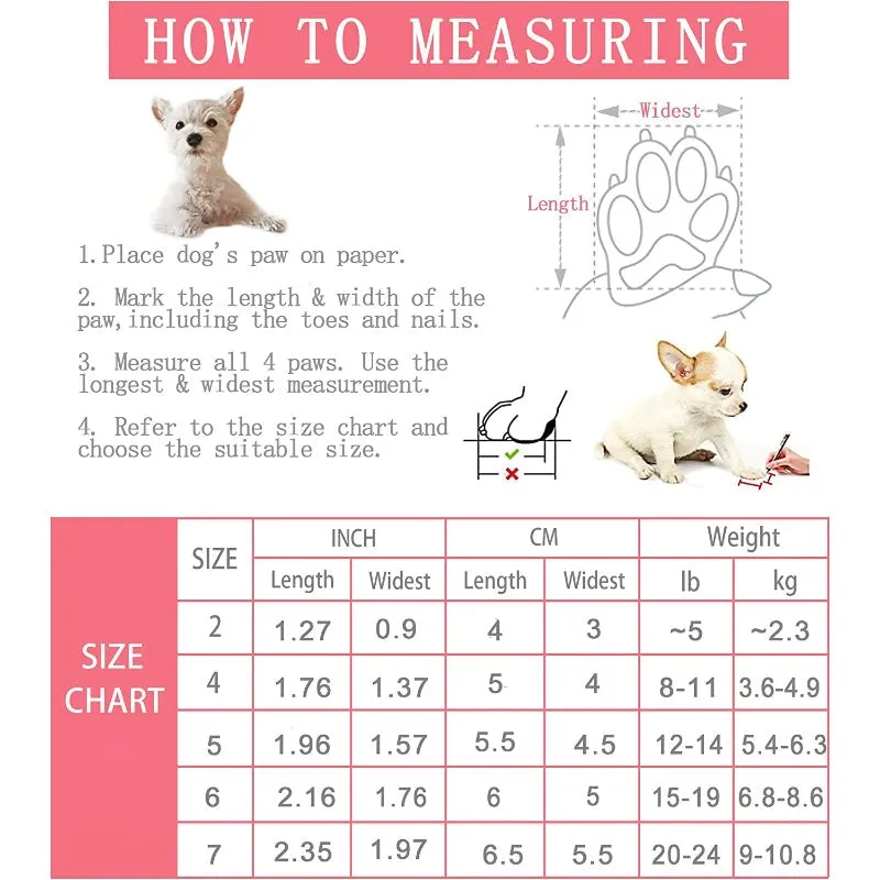 Dog Shoes Anti-Slip Dogs Boots & Paw Protector With Reflective Straps