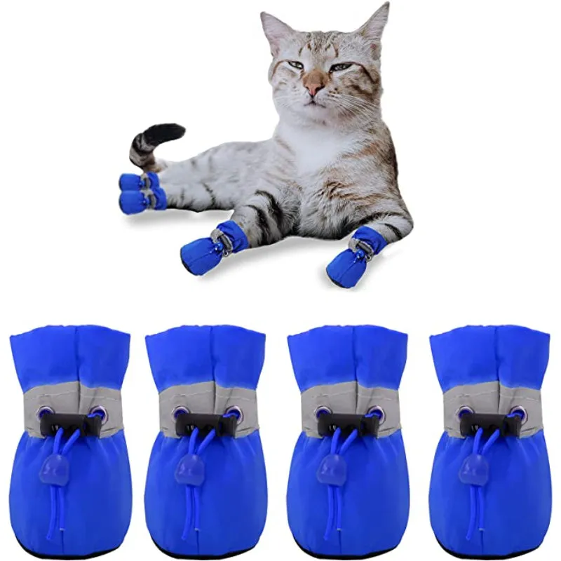 Dog Shoes Anti-Slip Dogs Boots & Paw Protector With Reflective Straps