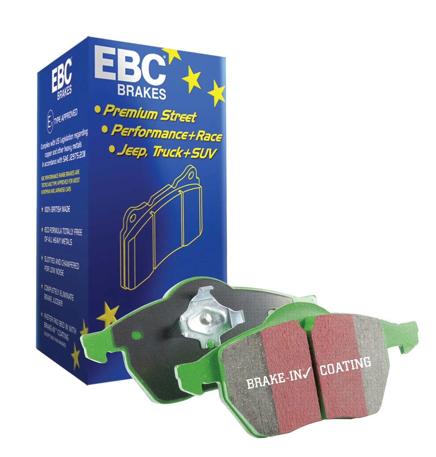 EBC Brakes DP61241 6000 Series Greenstuff Truck/SUV Brakes Disc Pads; FMSI Pad No. D149;