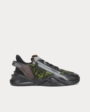 Flow Fabric Neon Yellow / Black Low Top Sneakers