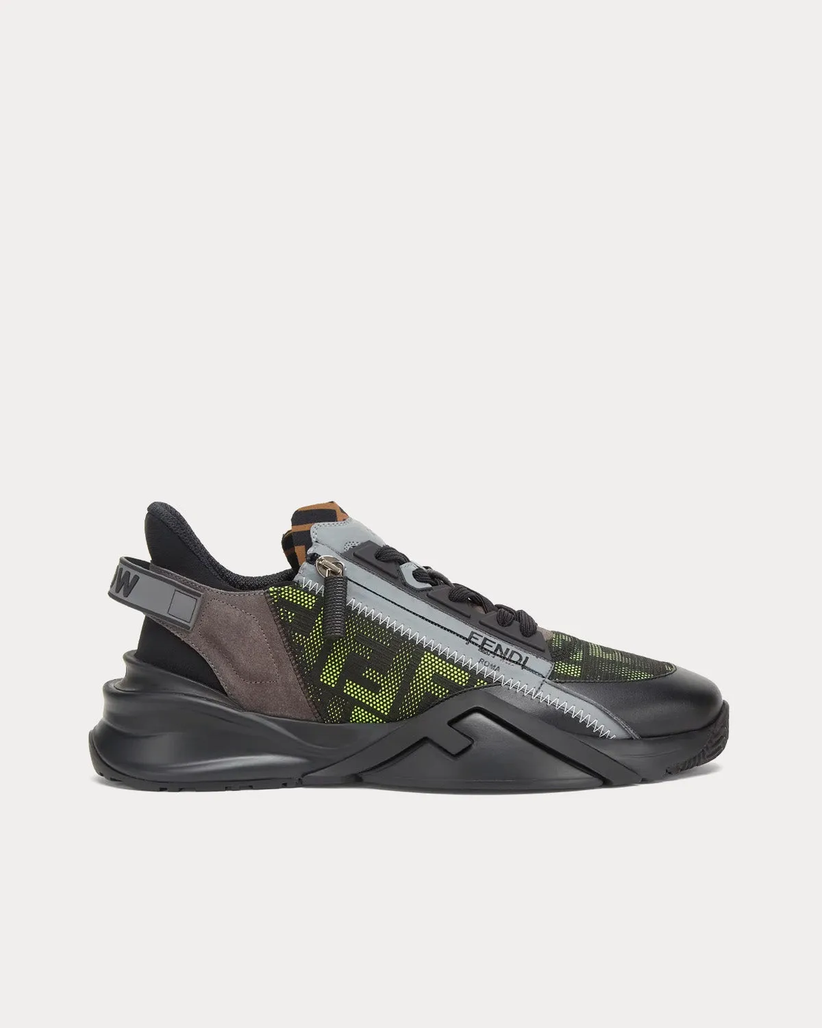 Flow Fabric Neon Yellow / Black Low Top Sneakers