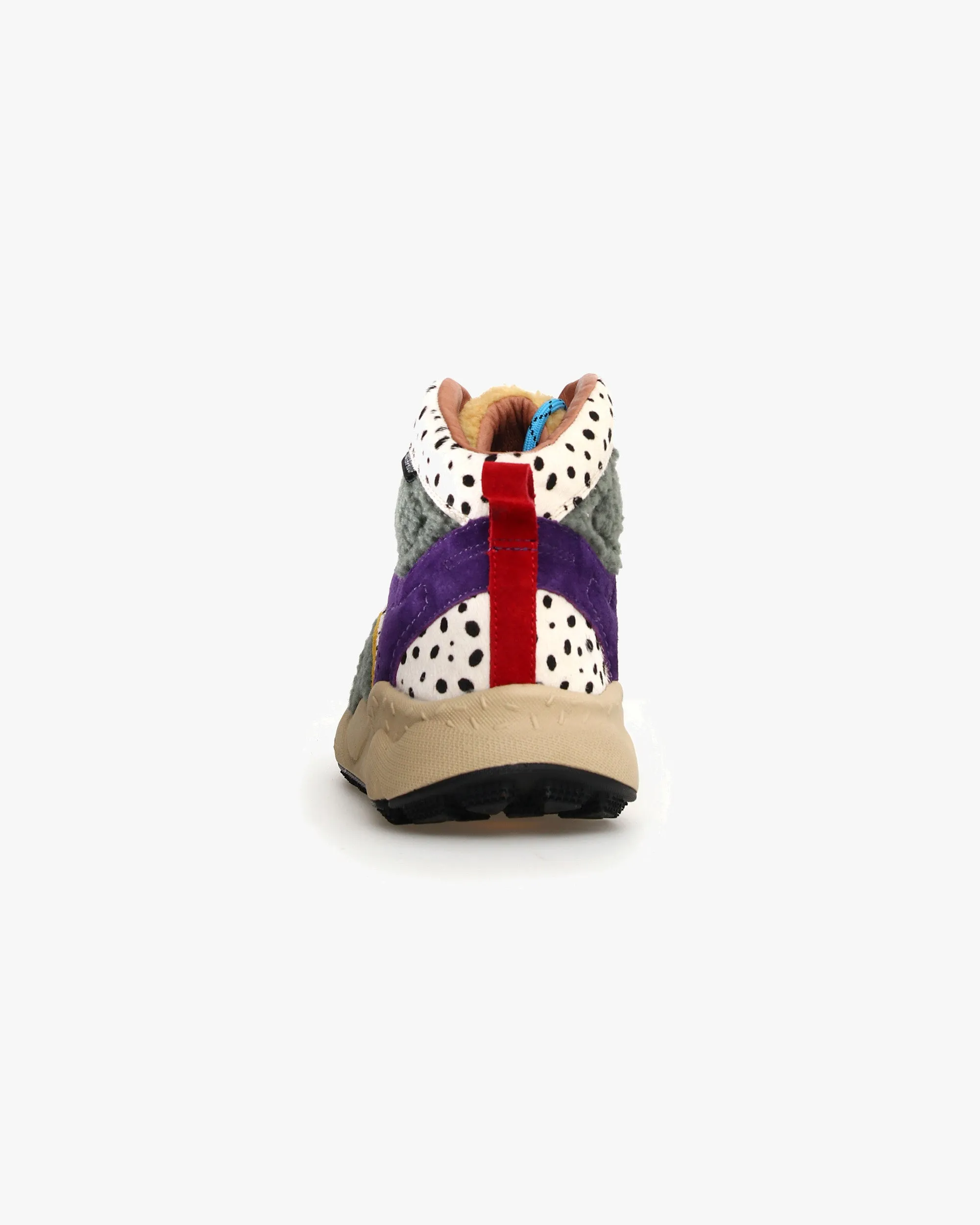 Flower Mountain Womens Back Country Mid Suede & Pony Hair - Black / Zucca / Violet