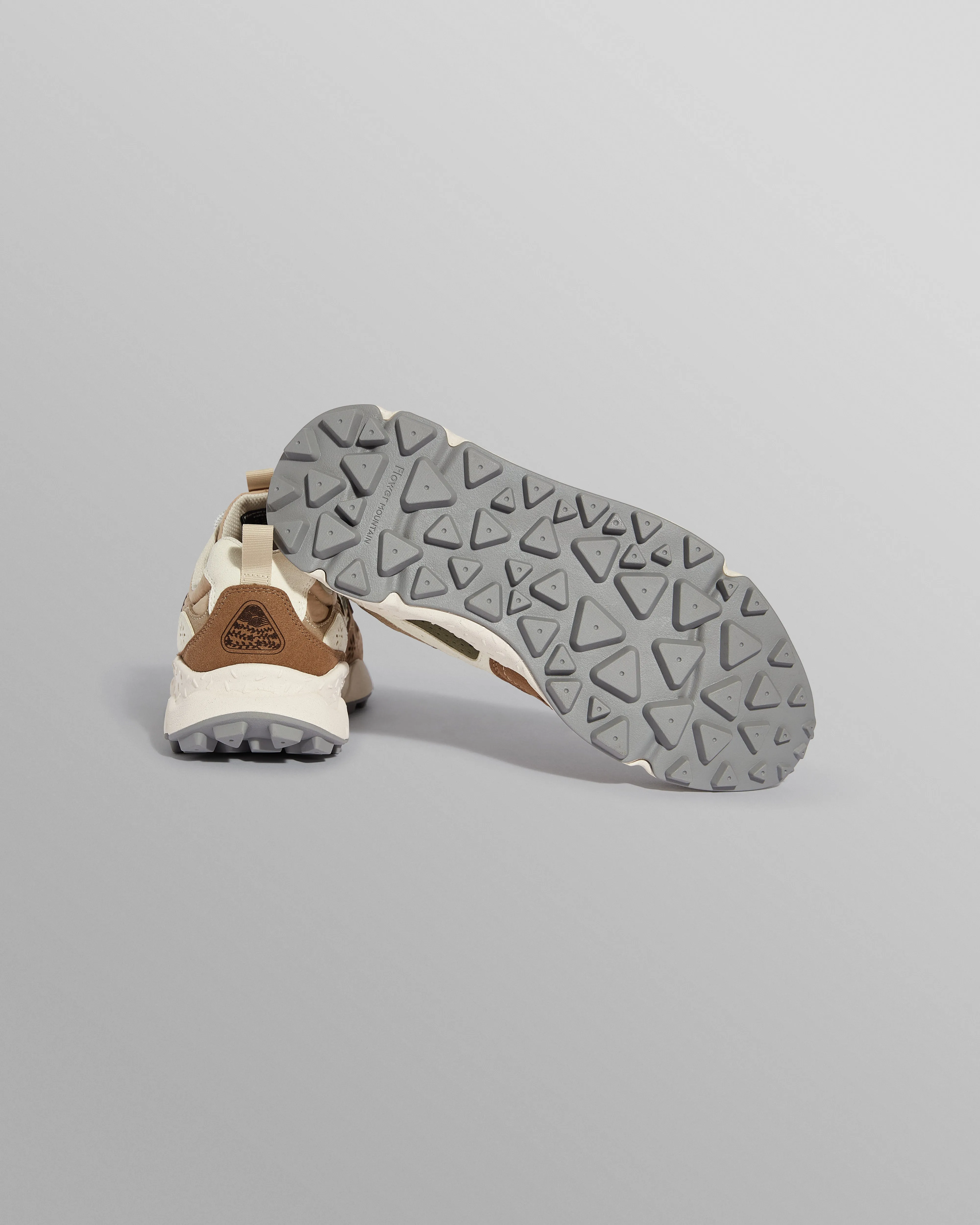 Flower Mountain YAMANO 3 - Khaki And Tan Suede And Nylon Trainers