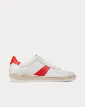 Geode Leather White / Red Low Top Sneakers