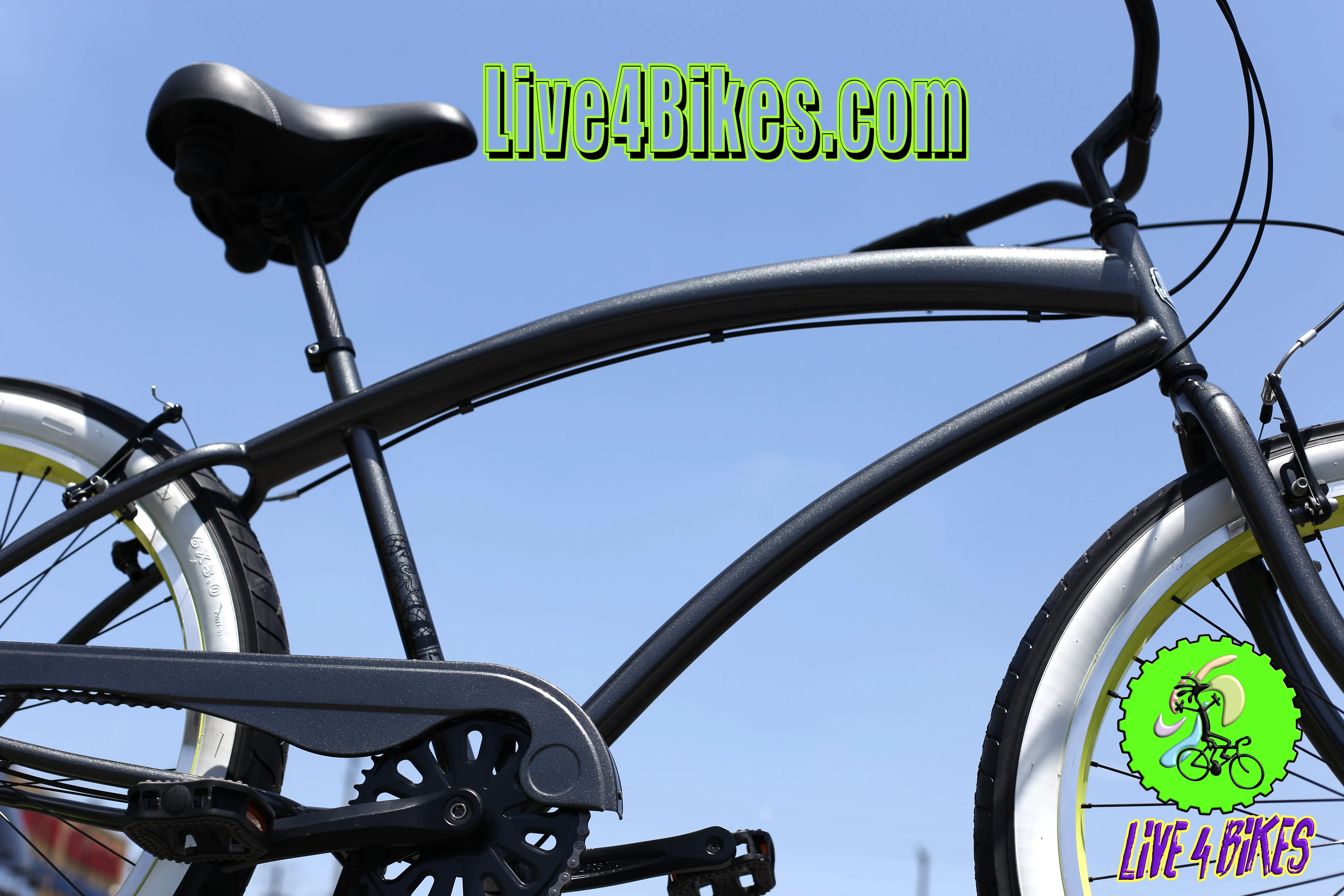 Golden Cycles Cobra  7 speed  Grey Hazard Beach Cruiser 26x3.00 - Live 4 Bikes