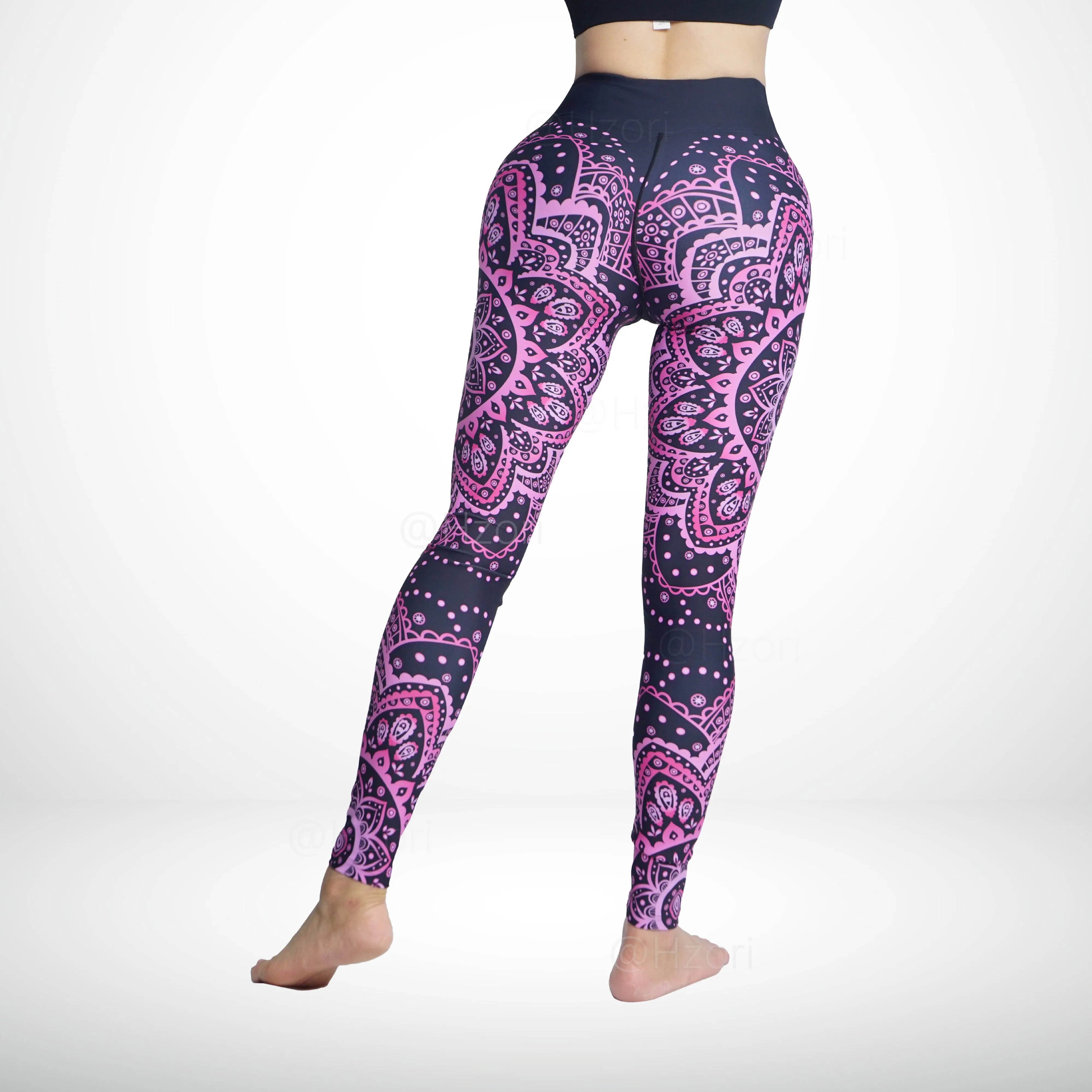 HZORI® |High Waist Printed Yoga Pants for Women, Tummy Control Running Sports Workout Yoga Leggings|Sunflower Purple Style