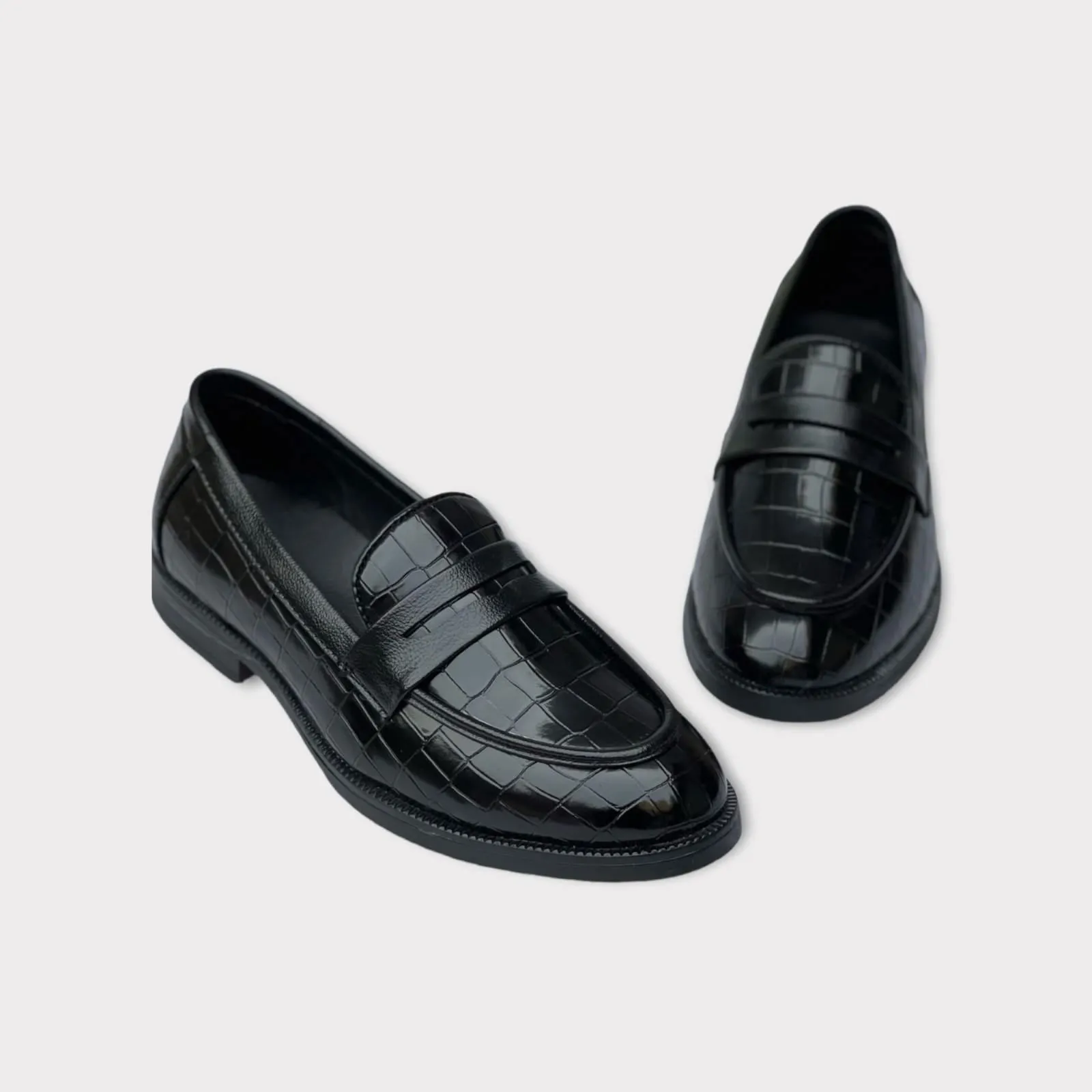Jack Marc Fashion Croc Loafer Moccasin