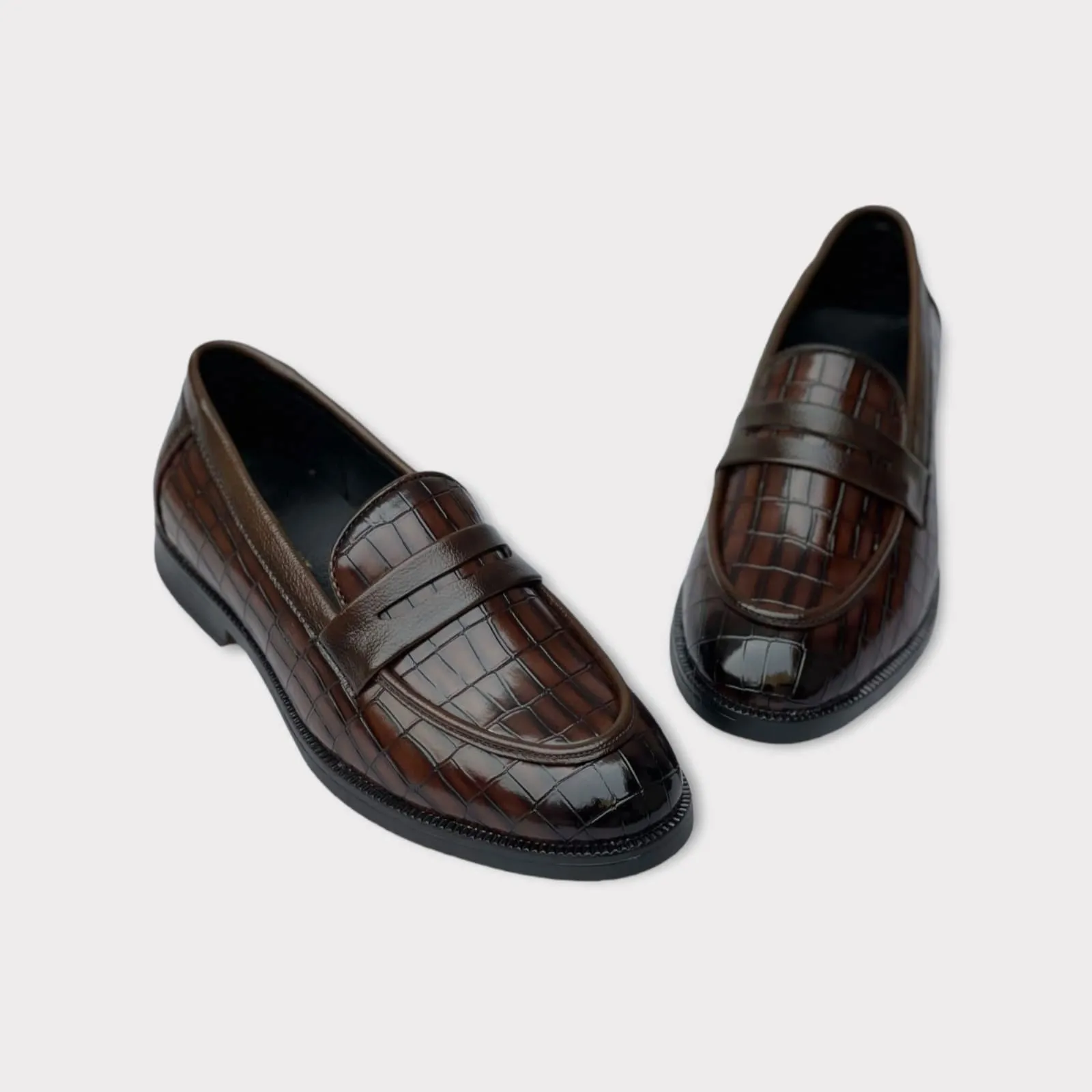 Jack Marc Fashion Croc Loafer Moccasin