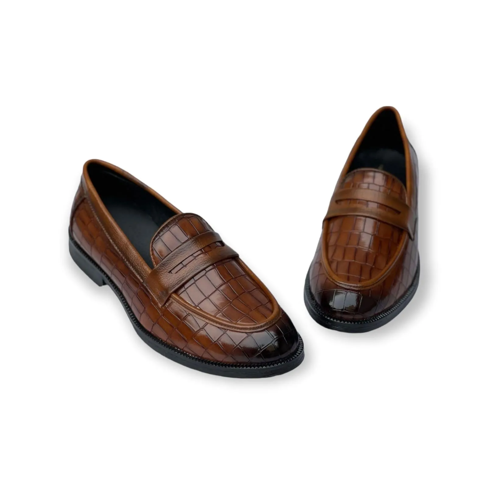 Jack Marc Fashion Croc Loafer Moccasin