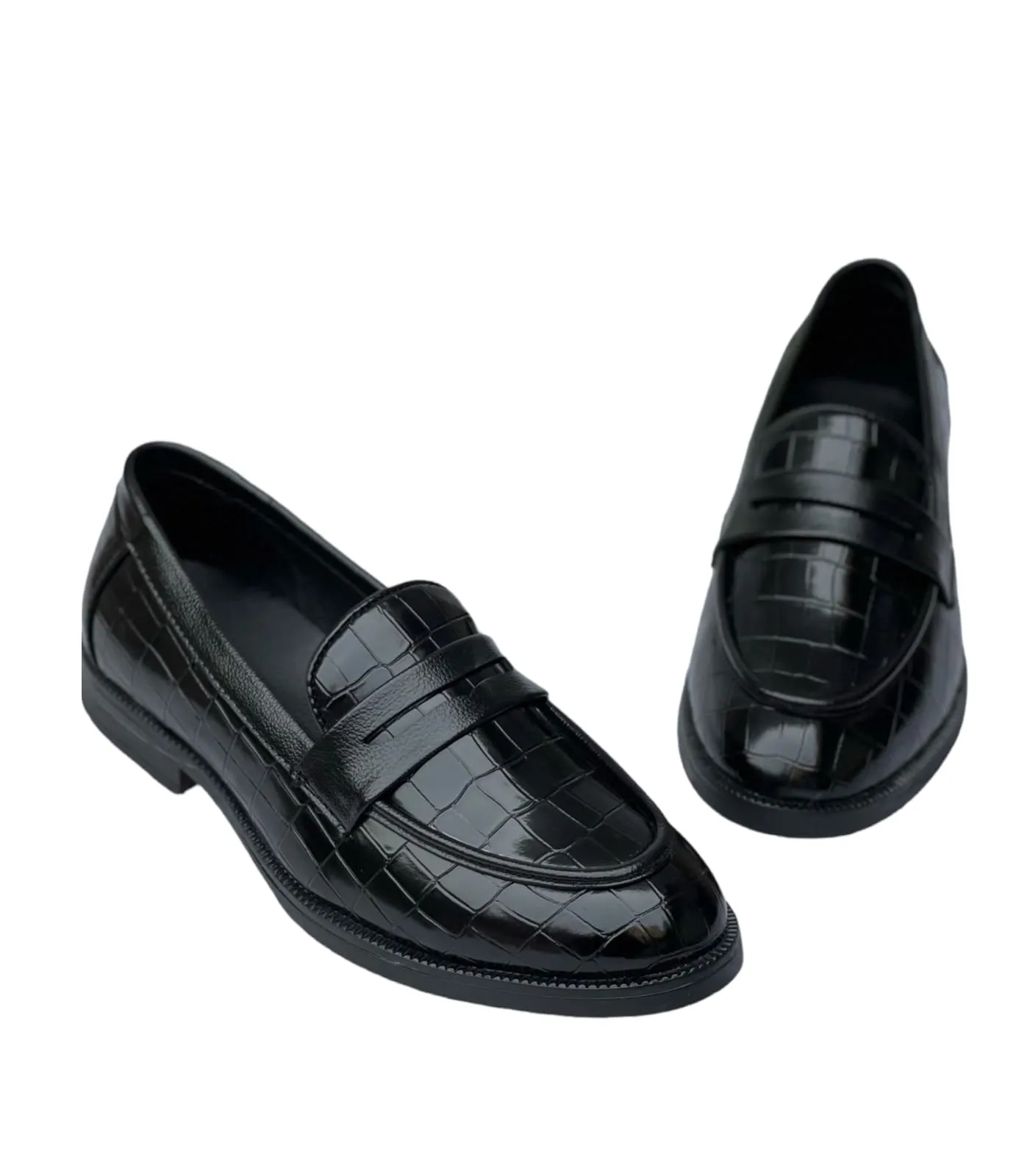 Jack Marc Fashion Croc Loafer Moccasin