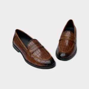 Jack Marc Fashion Croc Loafer Moccasin