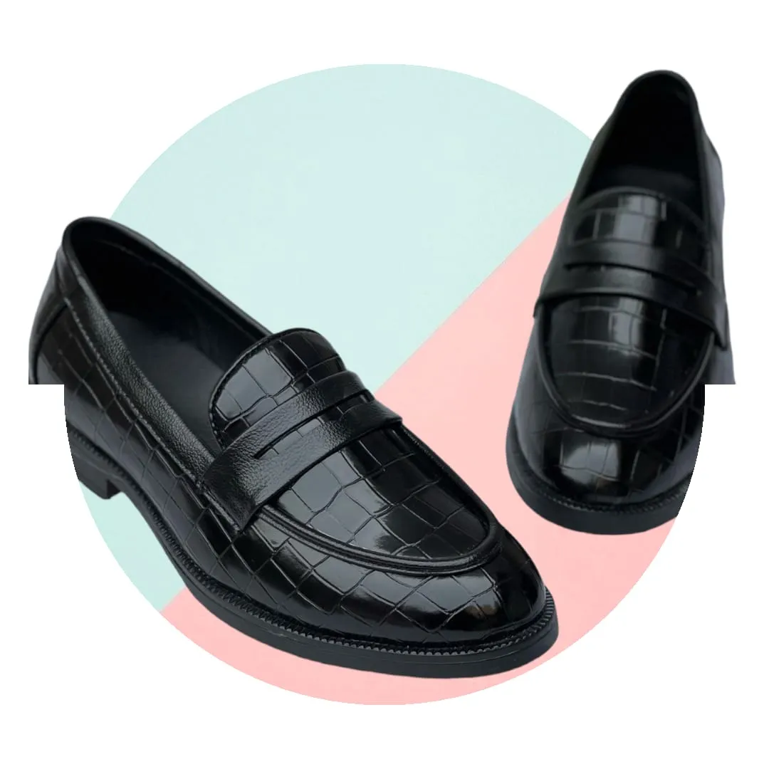 Jack Marc Fashion Croc Loafer Moccasin