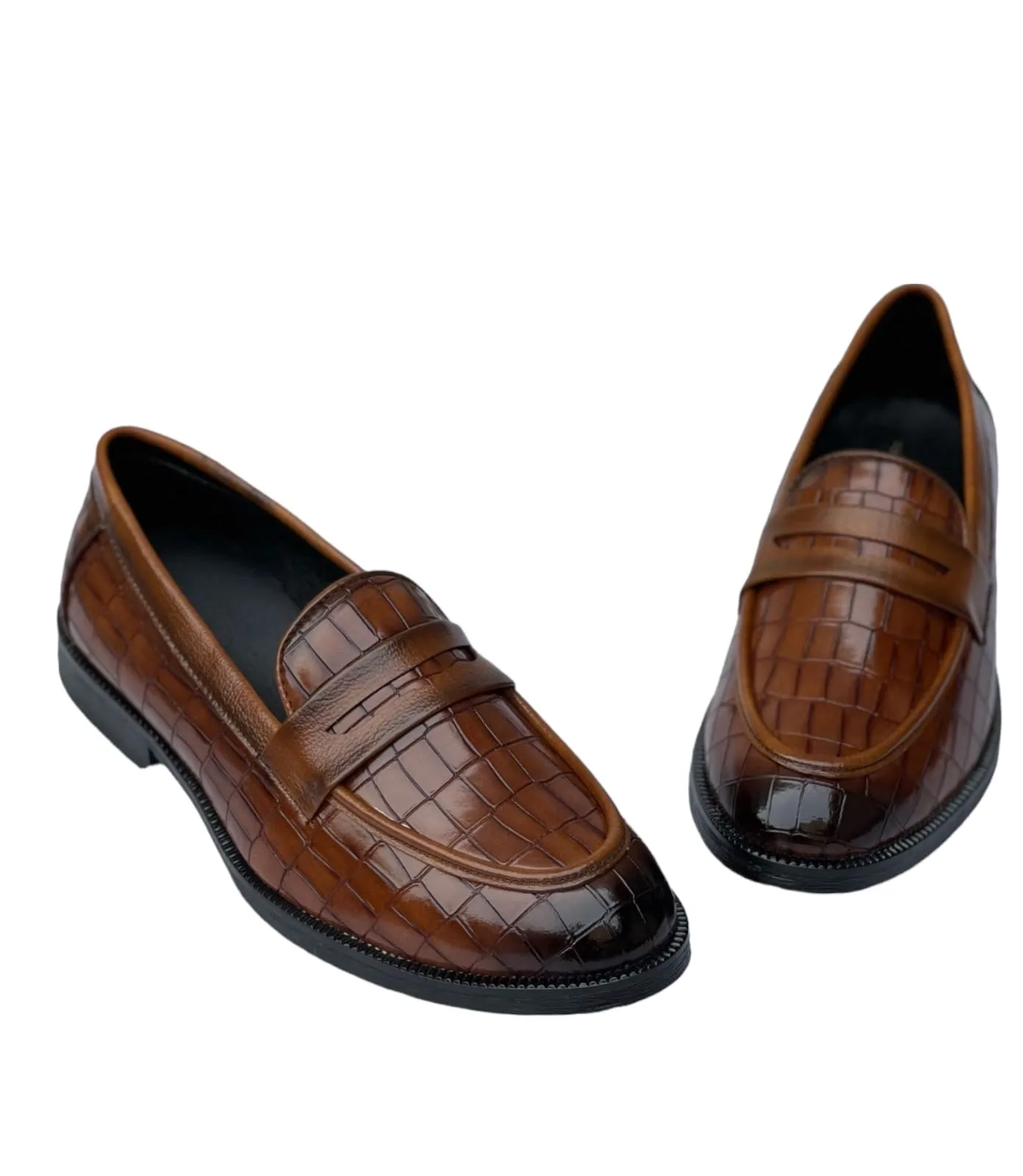 Jack Marc Fashion Croc Loafer Moccasin