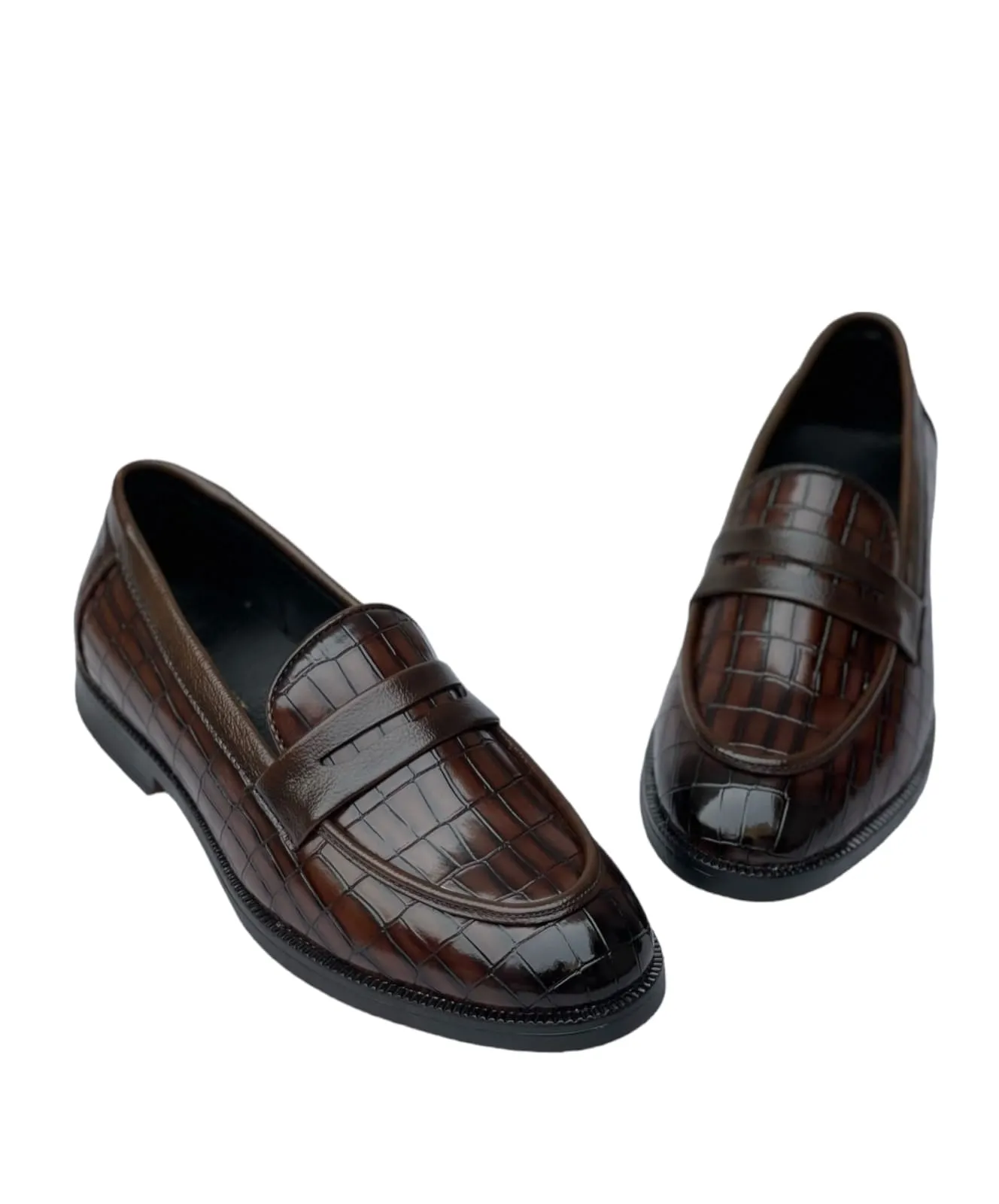 Jack Marc Fashion Croc Loafer Moccasin