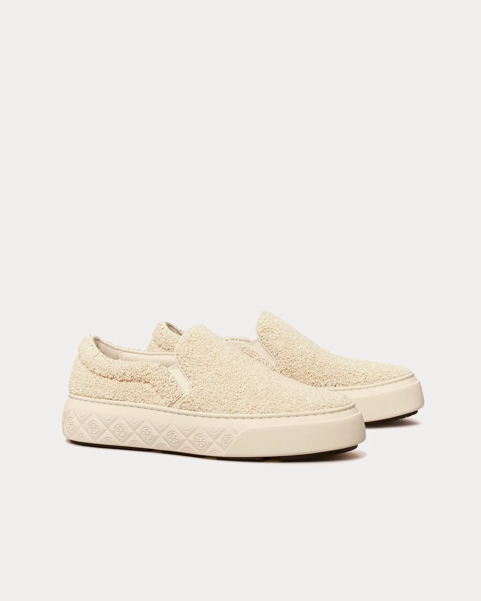 Ladybug Raffia & Leather New Ivory Slip On Sneakers