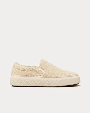 Ladybug Raffia & Leather New Ivory Slip On Sneakers
