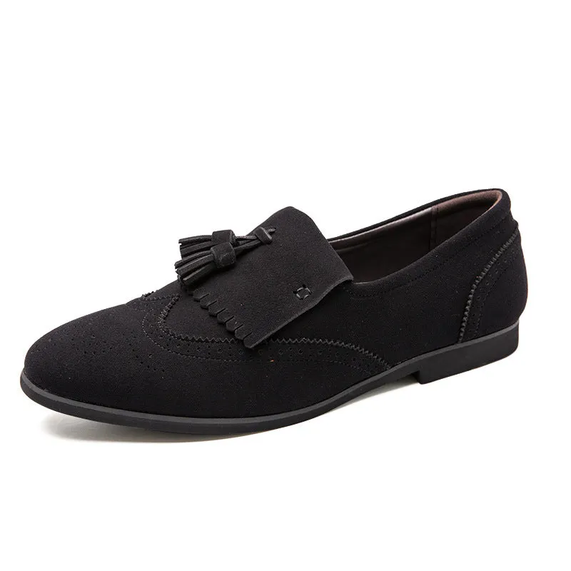 large size carved tassel pointed shoes business British Style Men's fashion shoes