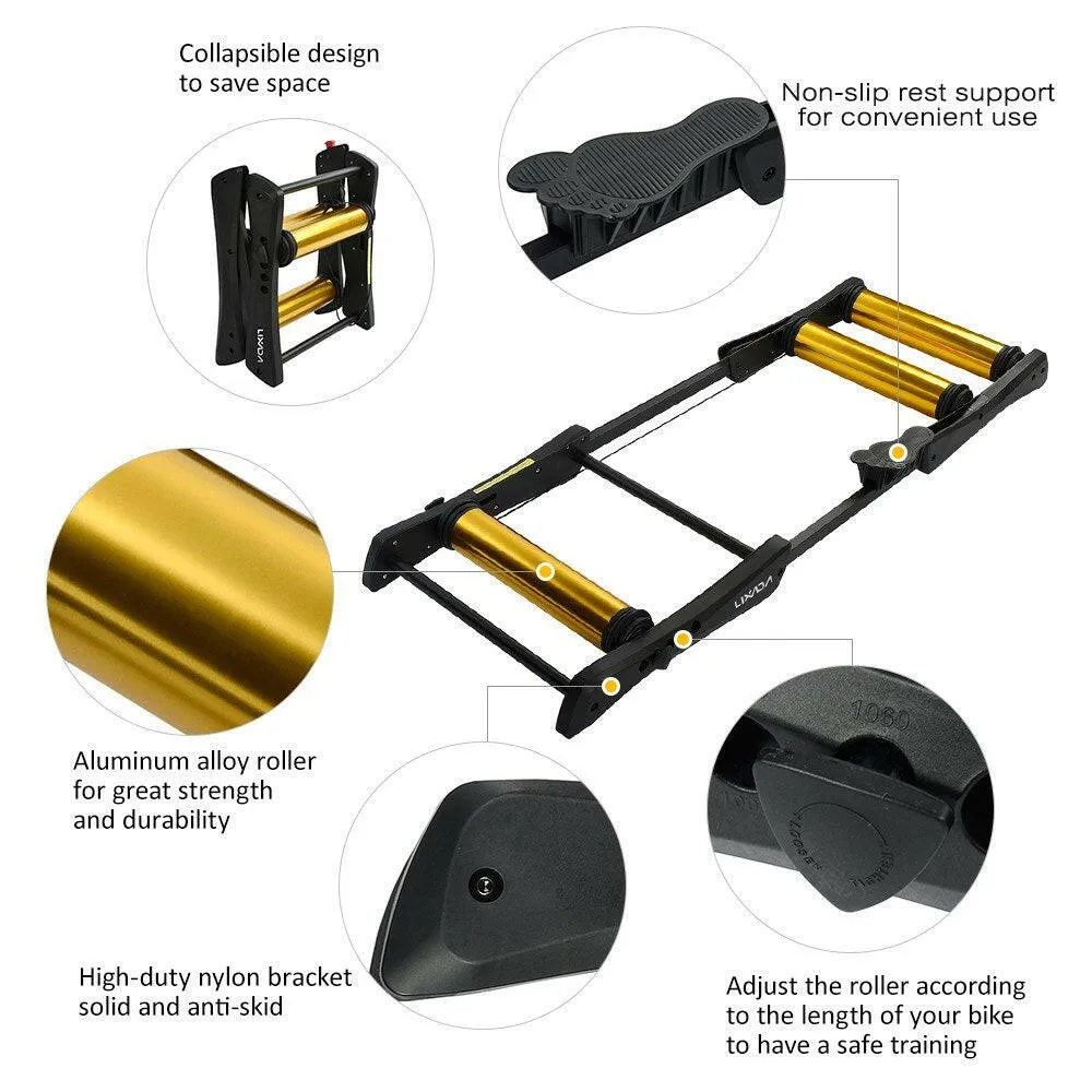 Lixada Bike Roller Trainer Indoor Bicycle Cycling Trainer Training Station Bike Exercise Fitness Stand Tool