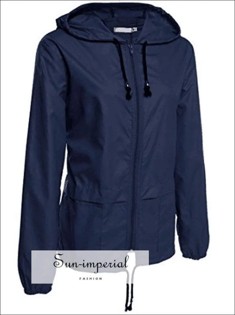 Long Hooded Sports Jacket Women Coat Running Training plus Size Jacket Fashion Pocket Long Sleeve