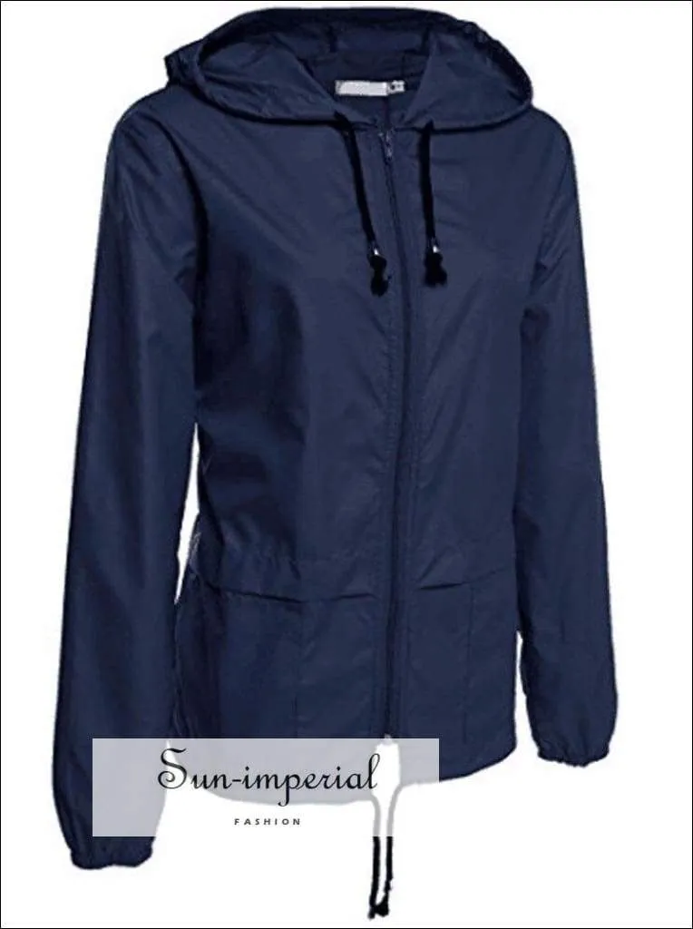 Long Hooded Sports Jacket Women Coat Running Training plus Size Jacket Fashion Pocket Long Sleeve