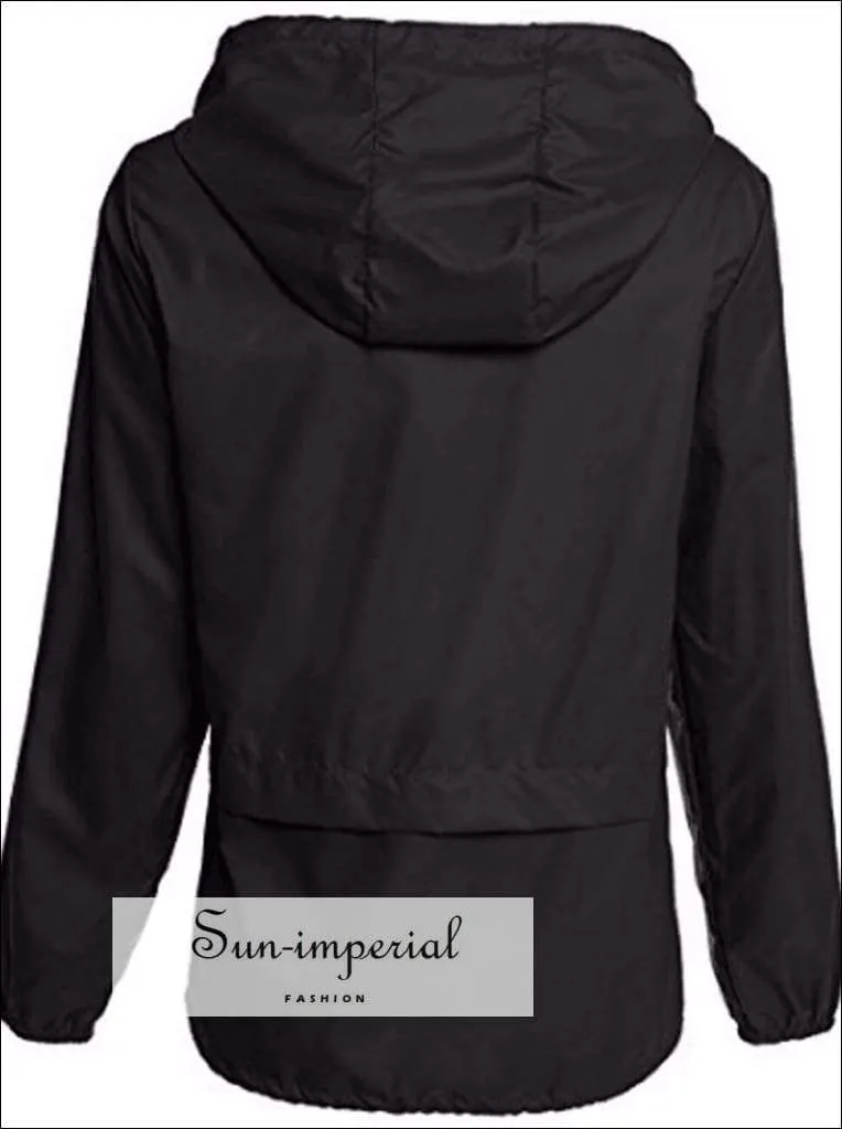 Long Hooded Sports Jacket Women Coat Running Training plus Size Jacket Fashion Pocket Long Sleeve