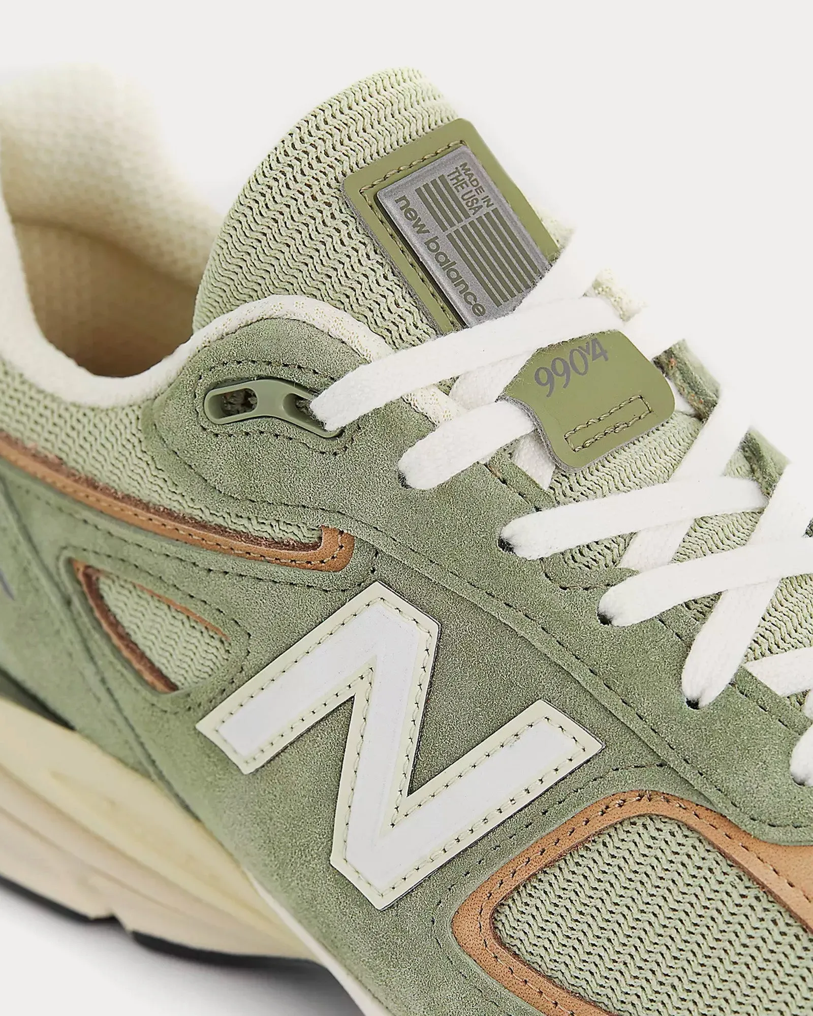 Made in USA 990v4 Olive / Incense Low Top Sneakers