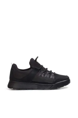 Men's Black Casual Running Shoes - Wessi