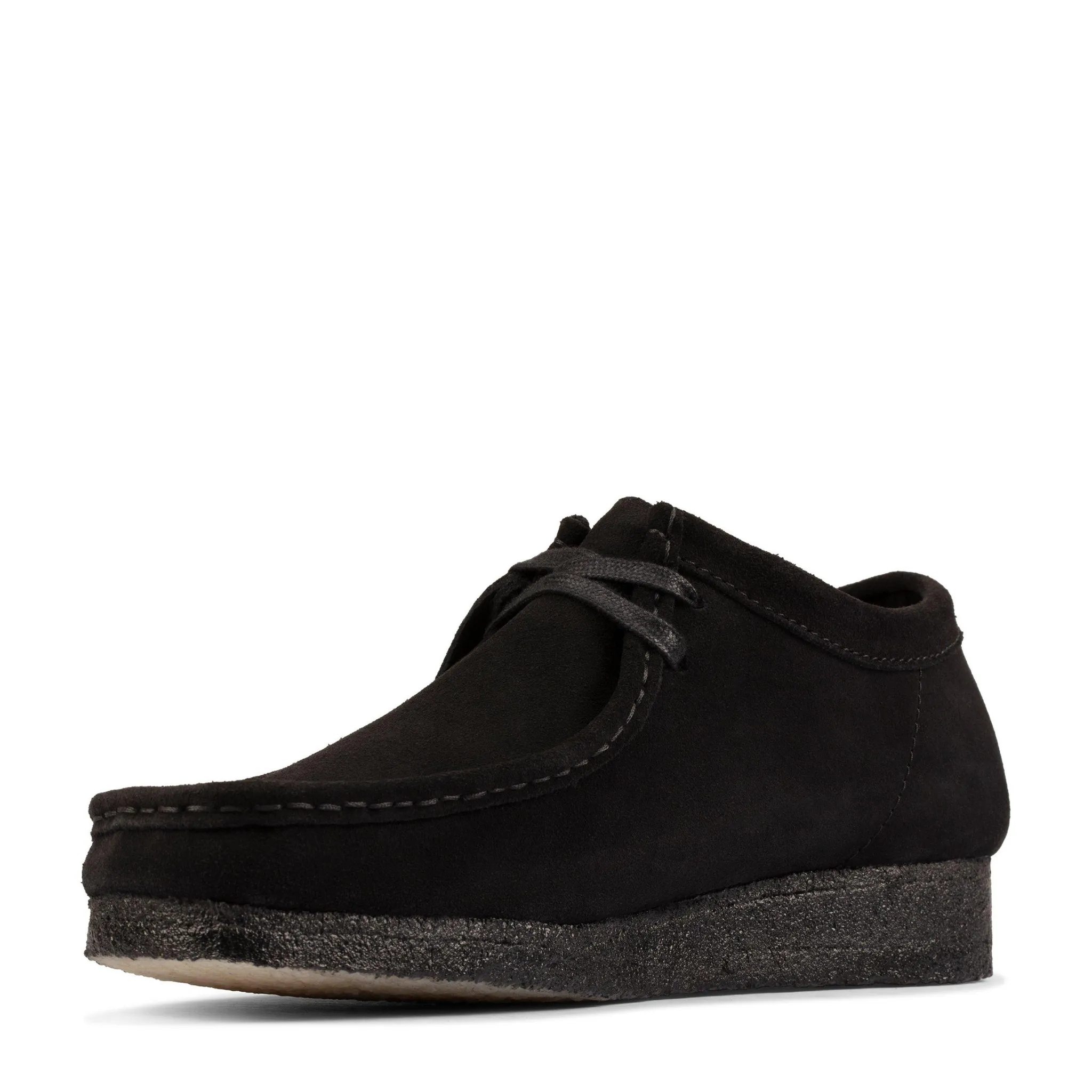 Mens Clarks Originals Black Suede Wallabee Shoes